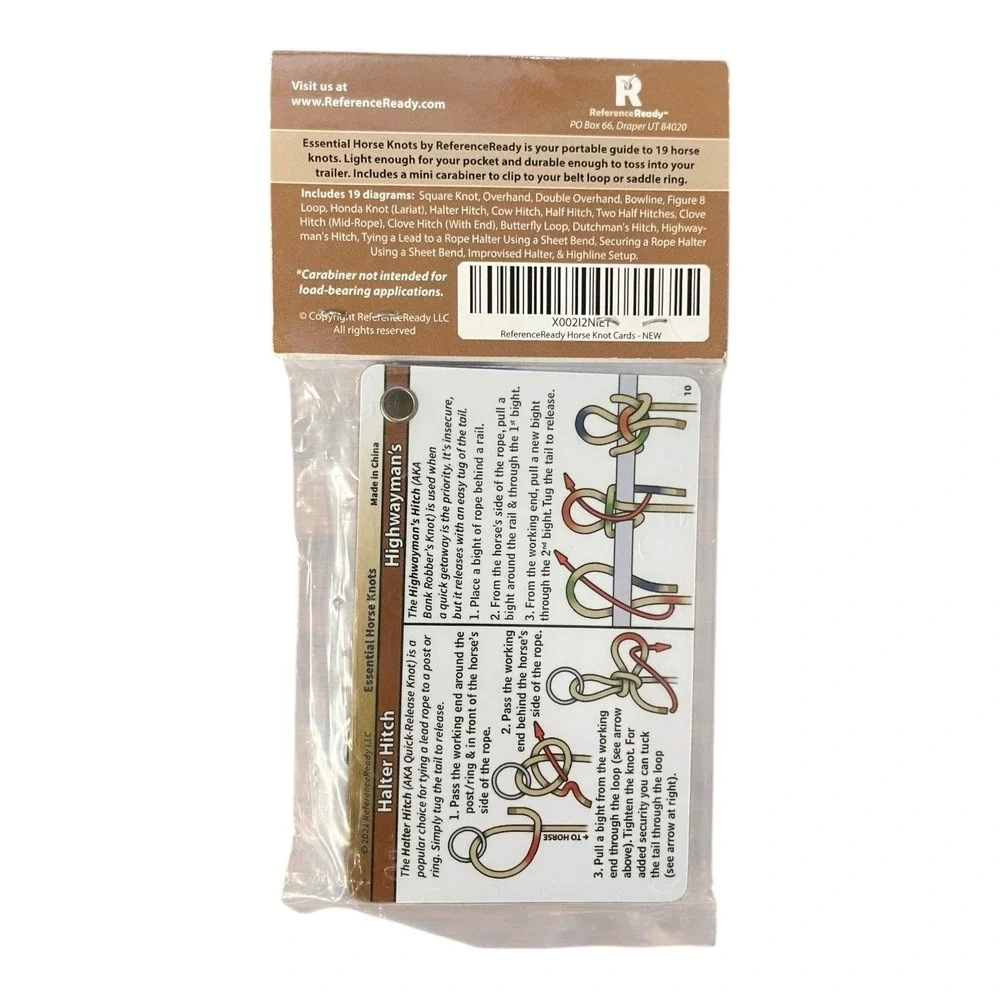 Equestrian‎ Horse Knots Guide & Carabiner ReferenceReady